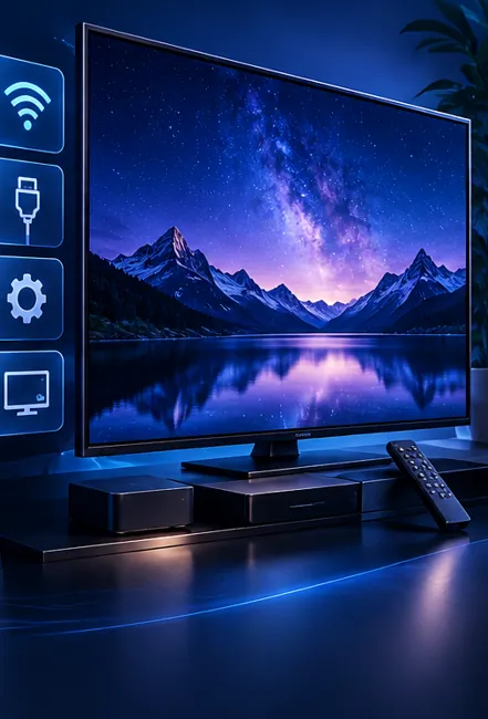Smart TV and home entertainment illustration